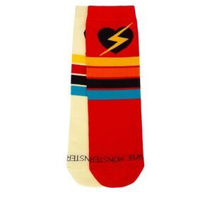 WEE MONSTER Kids Heart Lightning Bolt Crew Socks KIDS COLOR